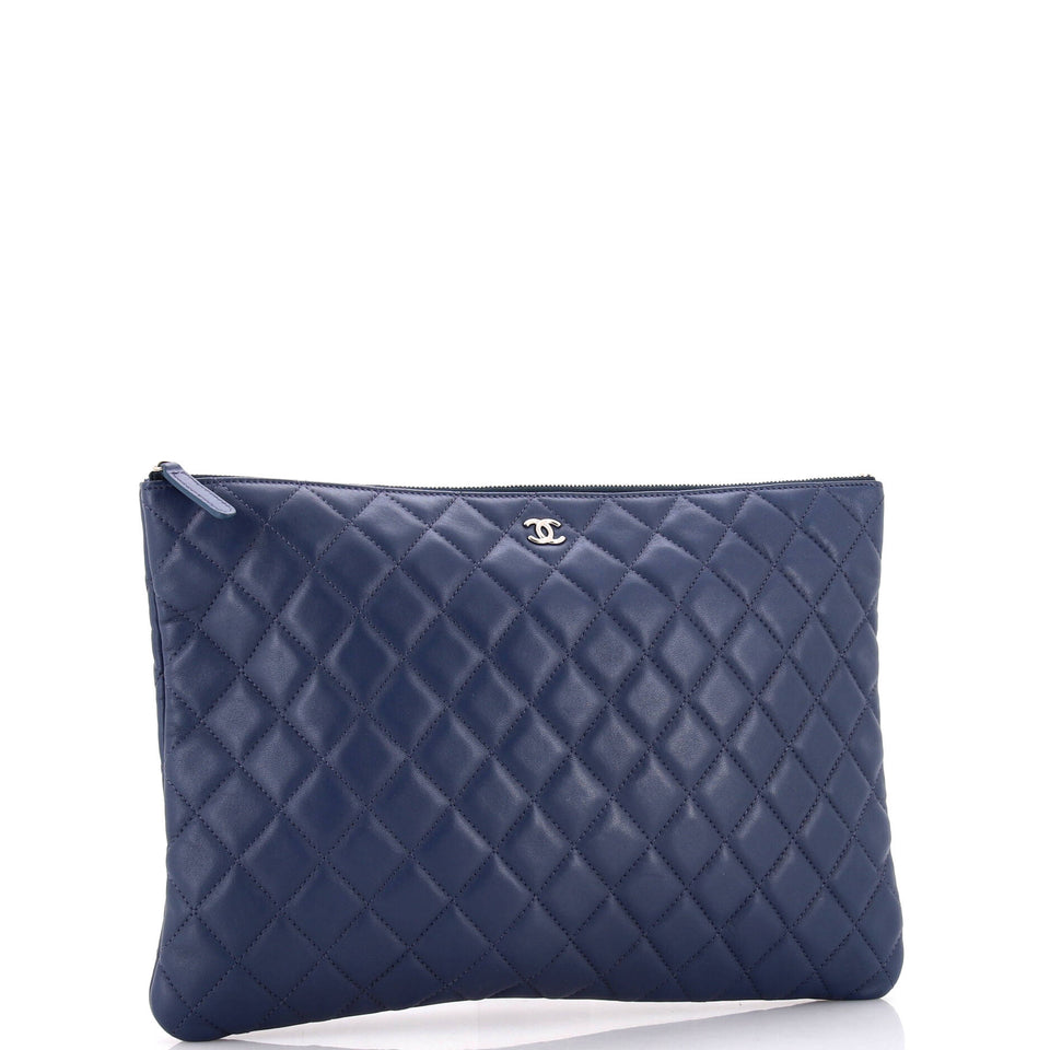 O Case Clutch Quilted Lambskin Large