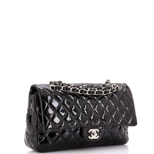 Classic Double Flap Bag Quilted Patent Medium