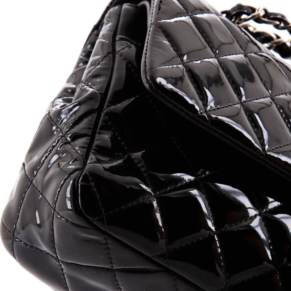 Classic Double Flap Bag Quilted Patent Medium