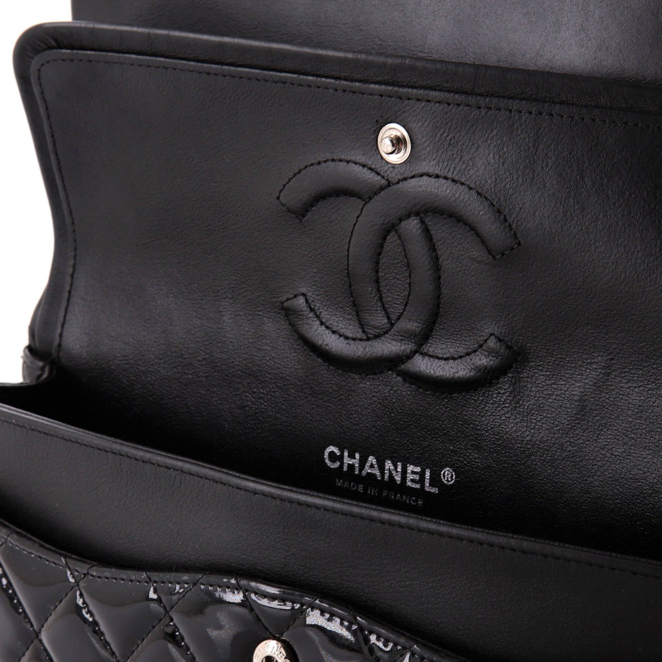 Classic Double Flap Bag Quilted Patent Medium