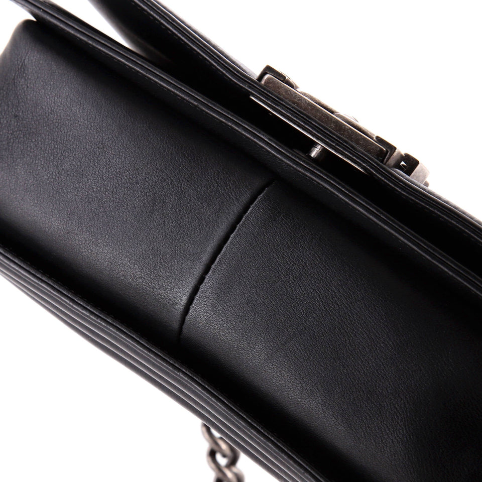 Boy Flap Bag Chevron Calfskin Old Medium