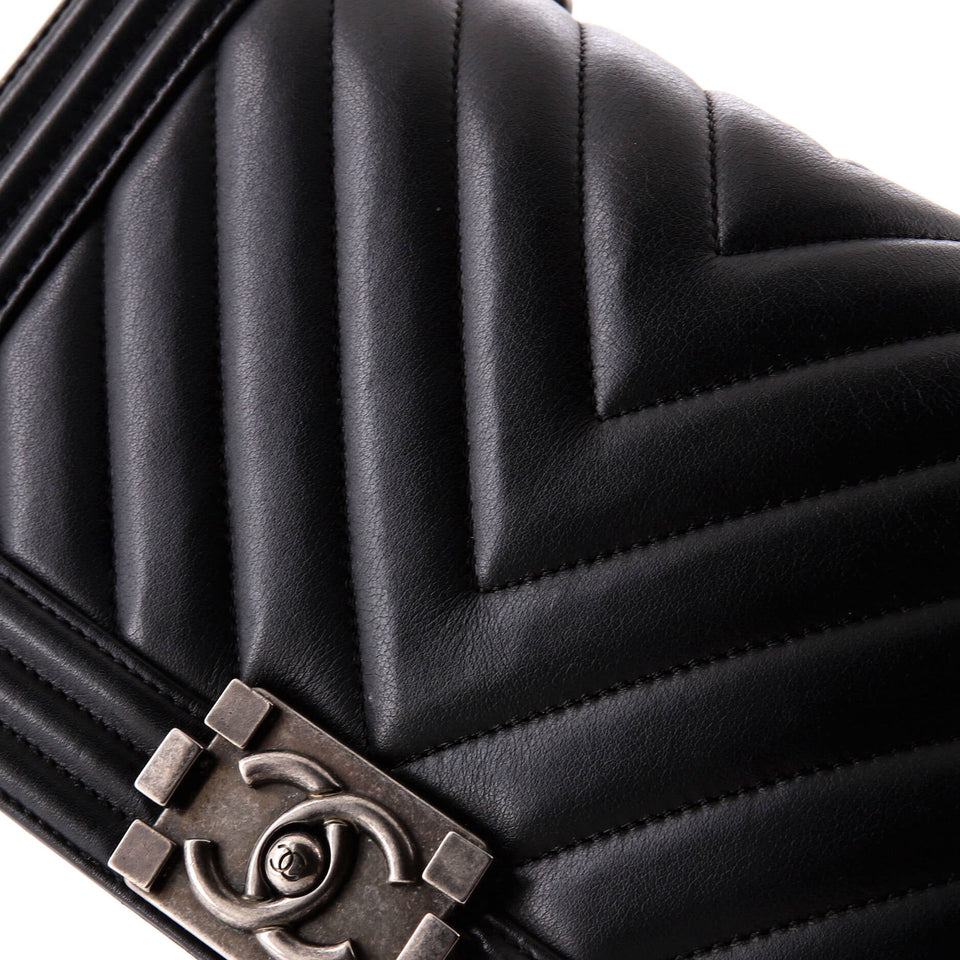 Boy Flap Bag Chevron Calfskin Old Medium