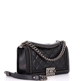 Paris-Salzburg Chain Handle Boy Flap Bag Quilted Lambskin Old Medium
