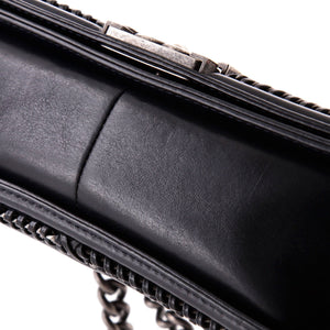 Paris-Salzburg Chain Handle Boy Flap Bag Quilted Lambskin Old Medium