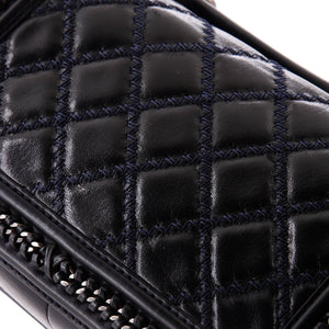 Paris-Salzburg Chain Handle Boy Flap Bag Quilted Lambskin Old Medium