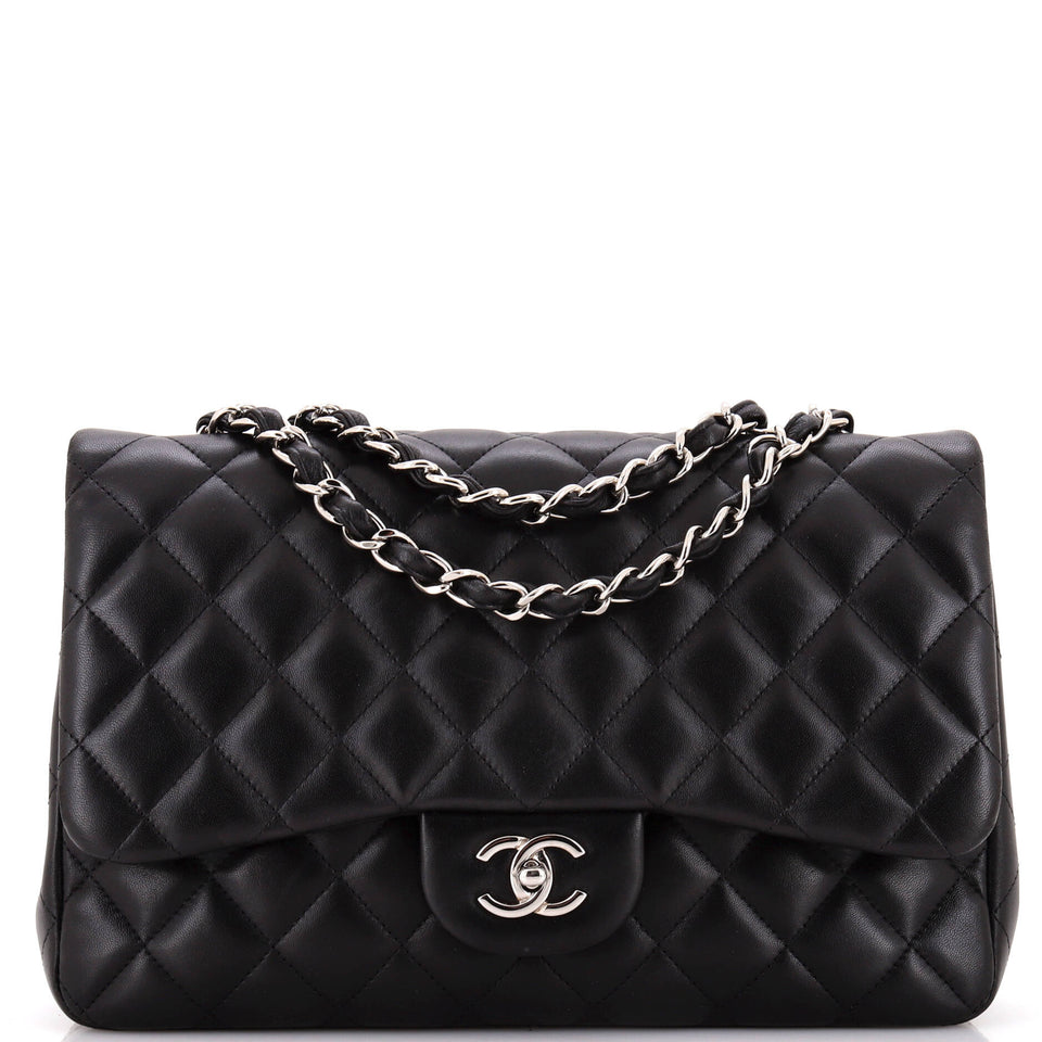 Classic Single Flap Bag Quilted Lambskin Jumbo