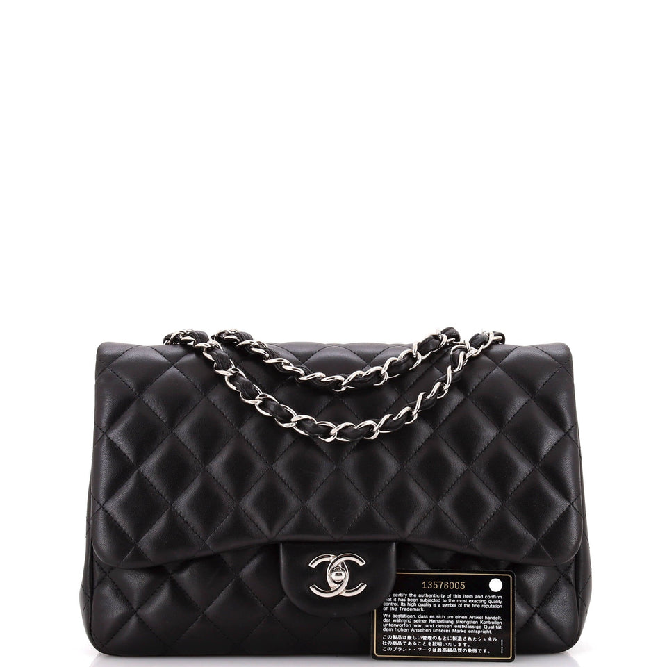 Classic Single Flap Bag Quilted Lambskin Jumbo