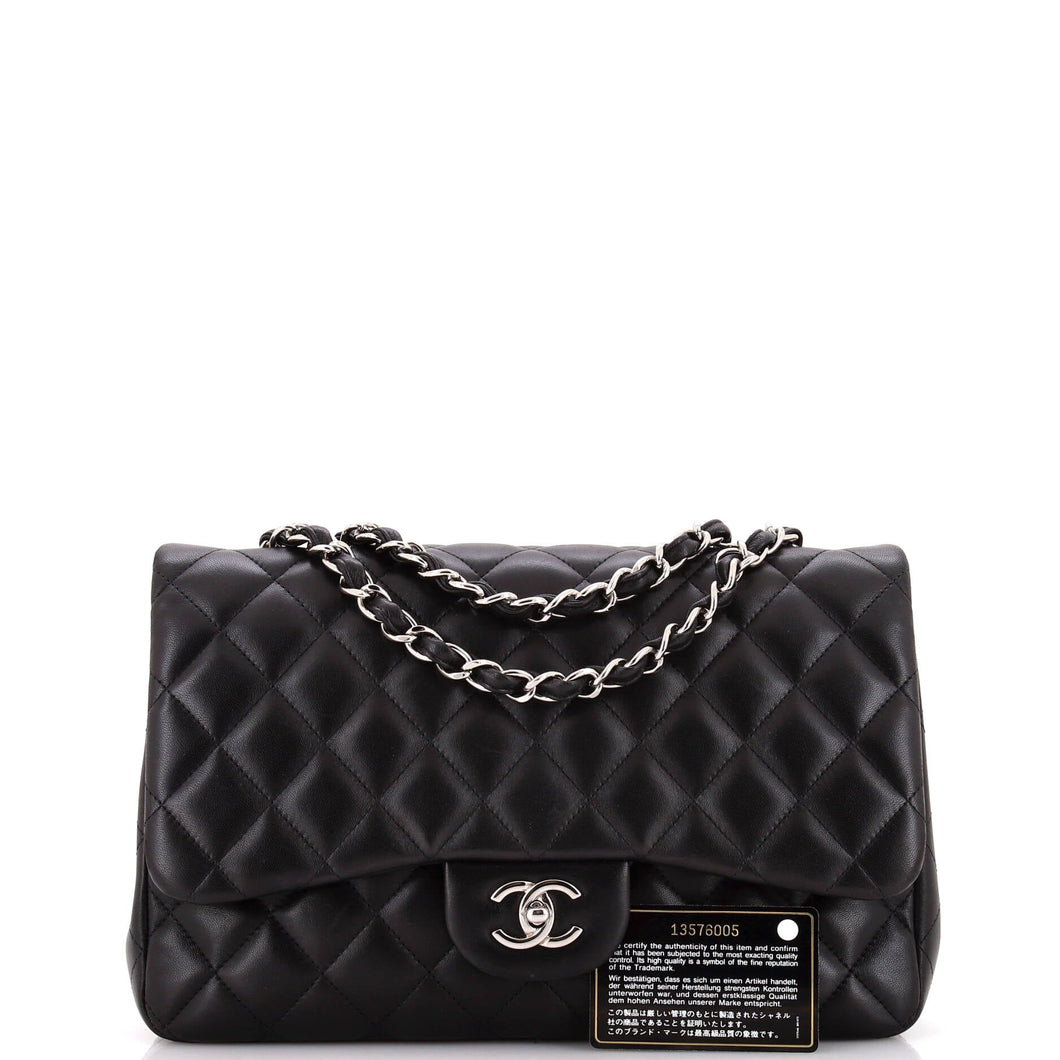 Classic Single Flap Bag Quilted Lambskin Jumbo