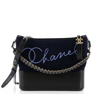 Paris-Hamburg Gabrielle Hobo Embroidered Wool and Calfskin Medium