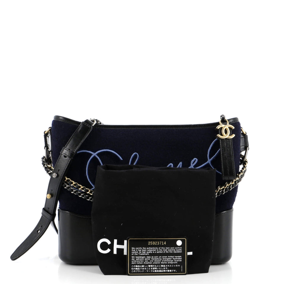 Paris-Hamburg Gabrielle Hobo Embroidered Wool and Calfskin Medium
