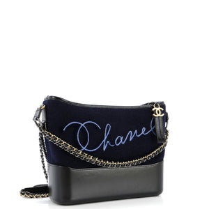 Paris-Hamburg Gabrielle Hobo Embroidered Wool and Calfskin Medium