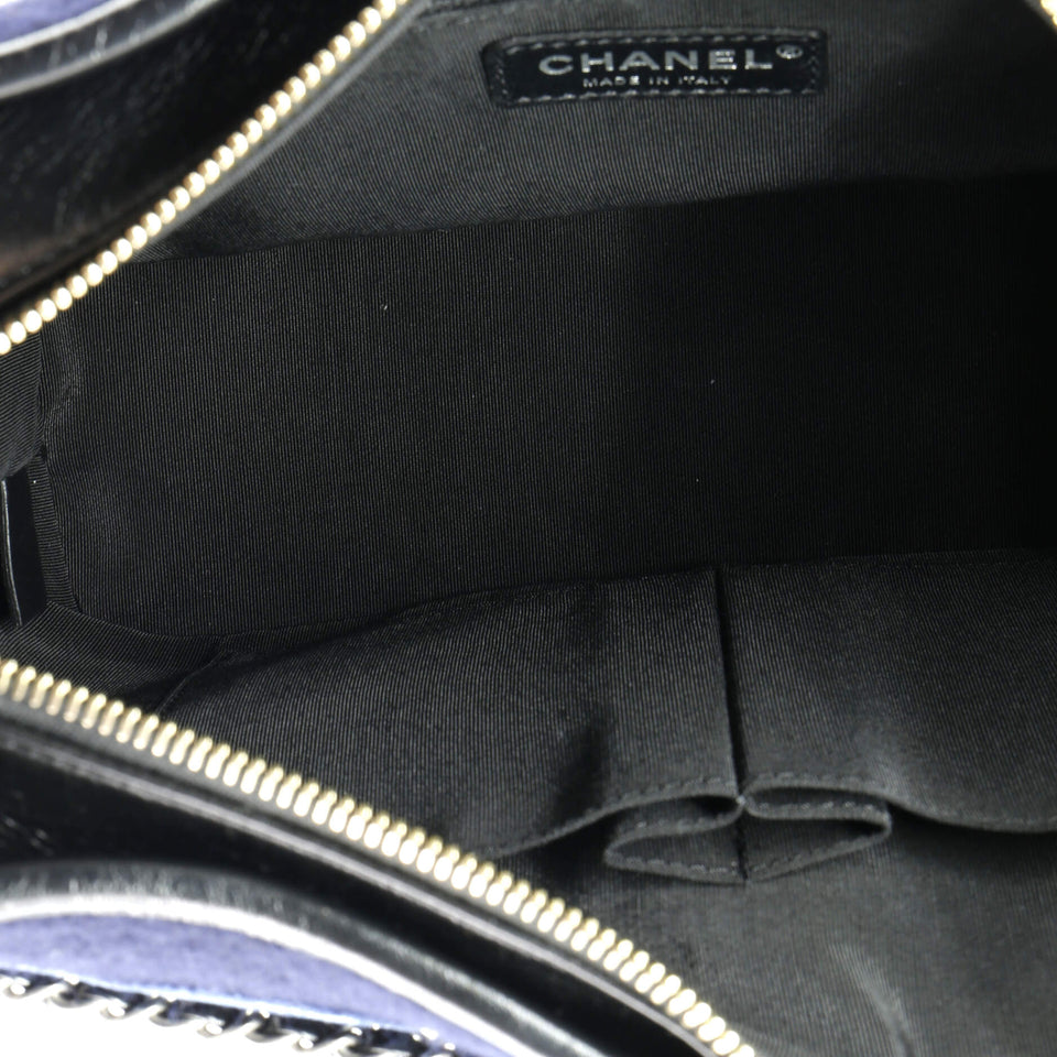 Paris-Hamburg Gabrielle Hobo Embroidered Wool and Calfskin Medium
