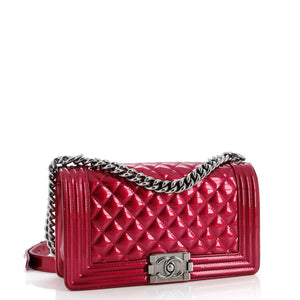Boy Flap Bag Quilted Patent Old Medium