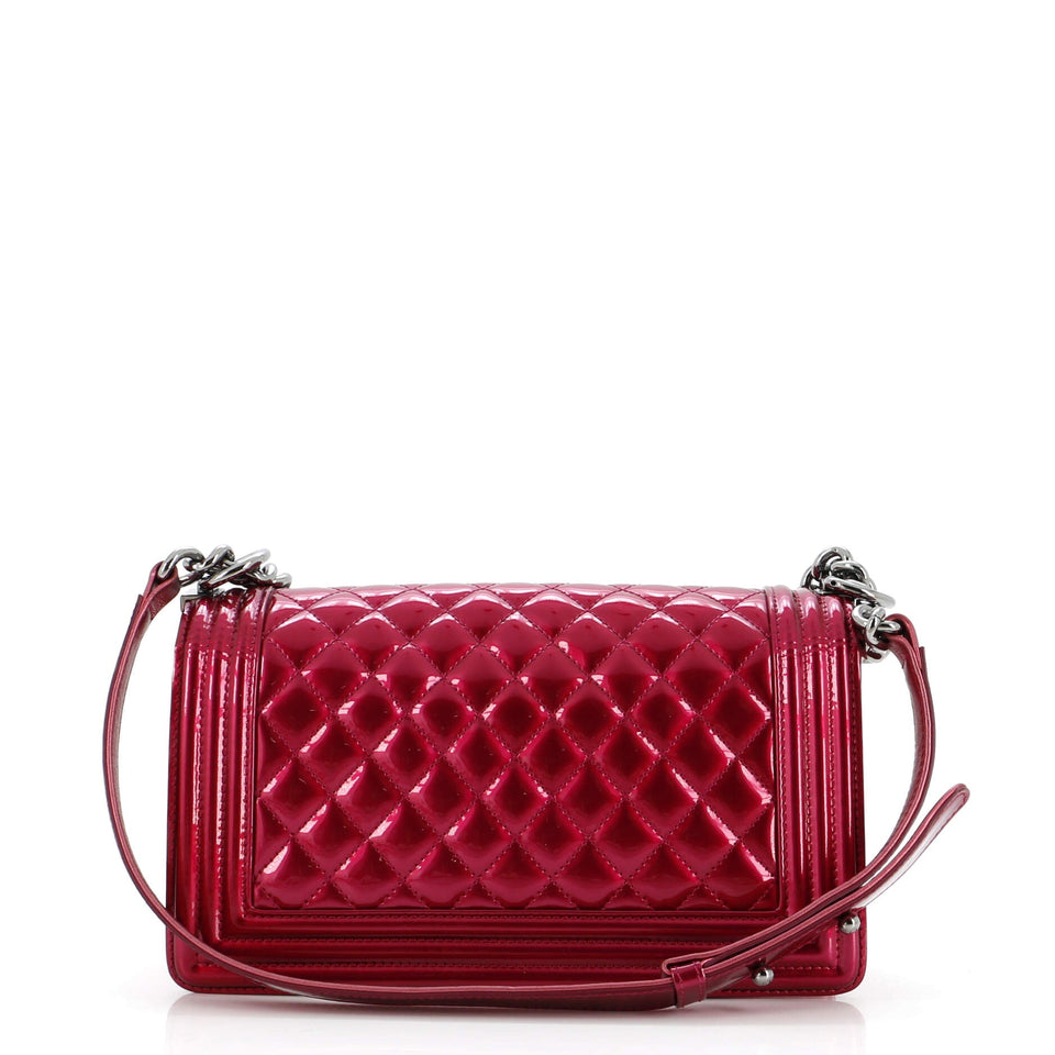 Boy Flap Bag Quilted Patent Old Medium