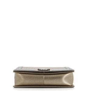 Bicolor Boy Flap Bag Quilted Metallic Calfskin New Medium