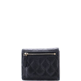 CC Compact Classic Flap Wallet Quilted Caviar