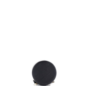 CC Round Vanity Case with Chain Quilted Lambskin Mini