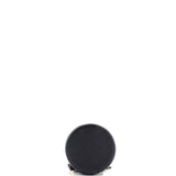 CC Round Vanity Case with Chain Quilted Lambskin Mini