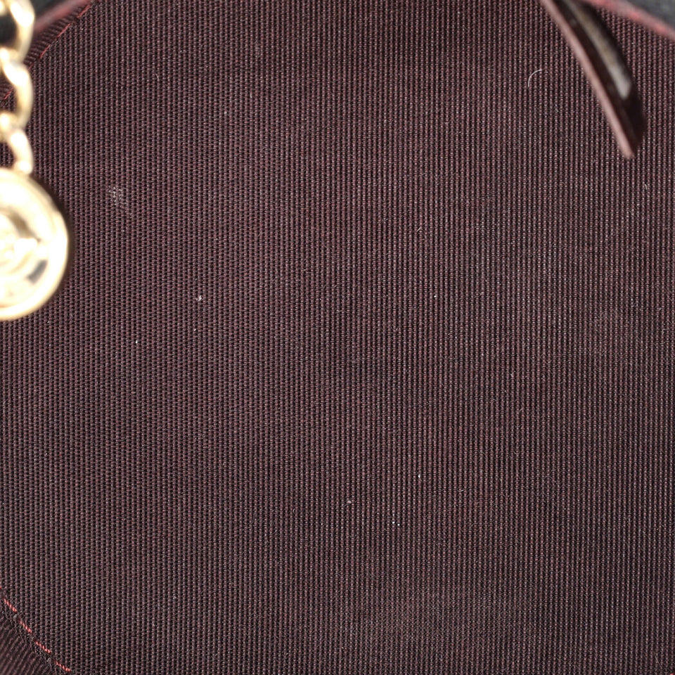 CC Round Vanity Case with Chain Quilted Lambskin Mini