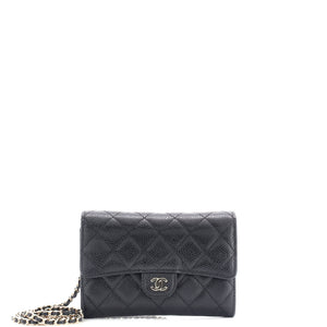 Classic Flap Wallet Crossbody Bag Quilted Caviar Mini