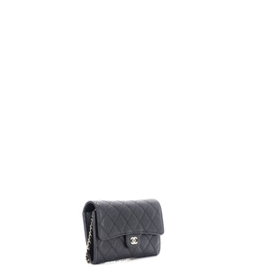 Classic Flap Wallet Crossbody Bag Quilted Caviar Mini