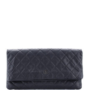 CC Foldover Clutch Quilted Caviar