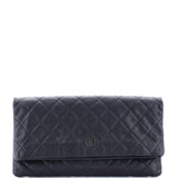CC Foldover Clutch Quilted Caviar