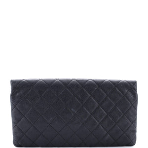 CC Foldover Clutch Quilted Caviar