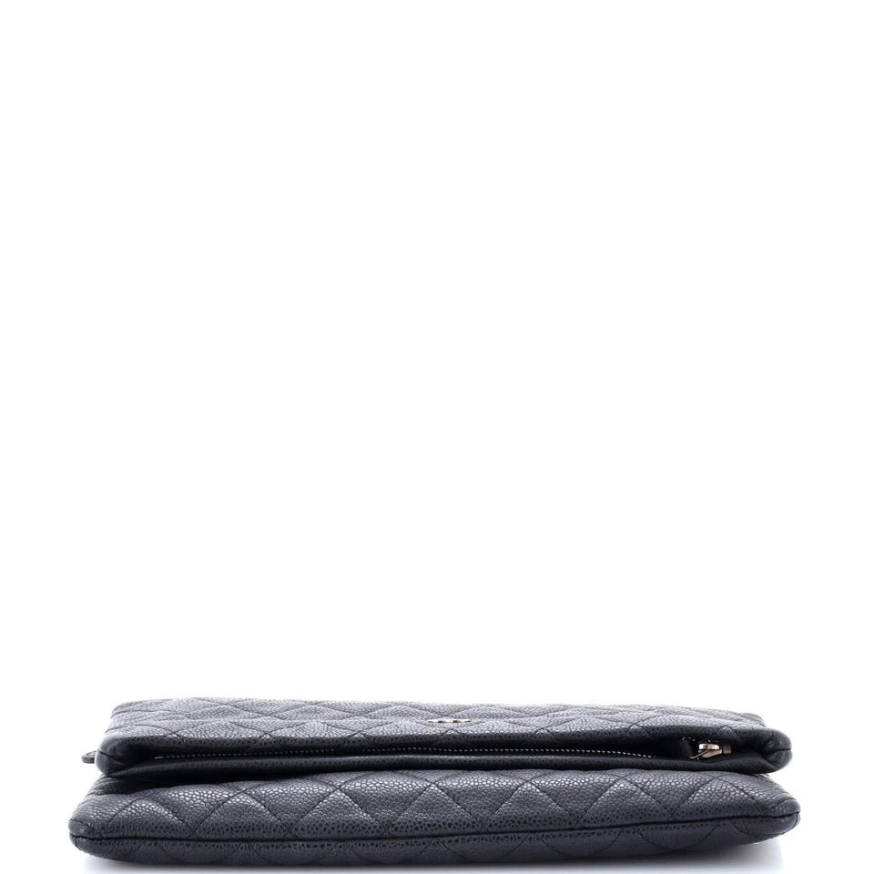 CC Foldover Clutch Quilted Caviar