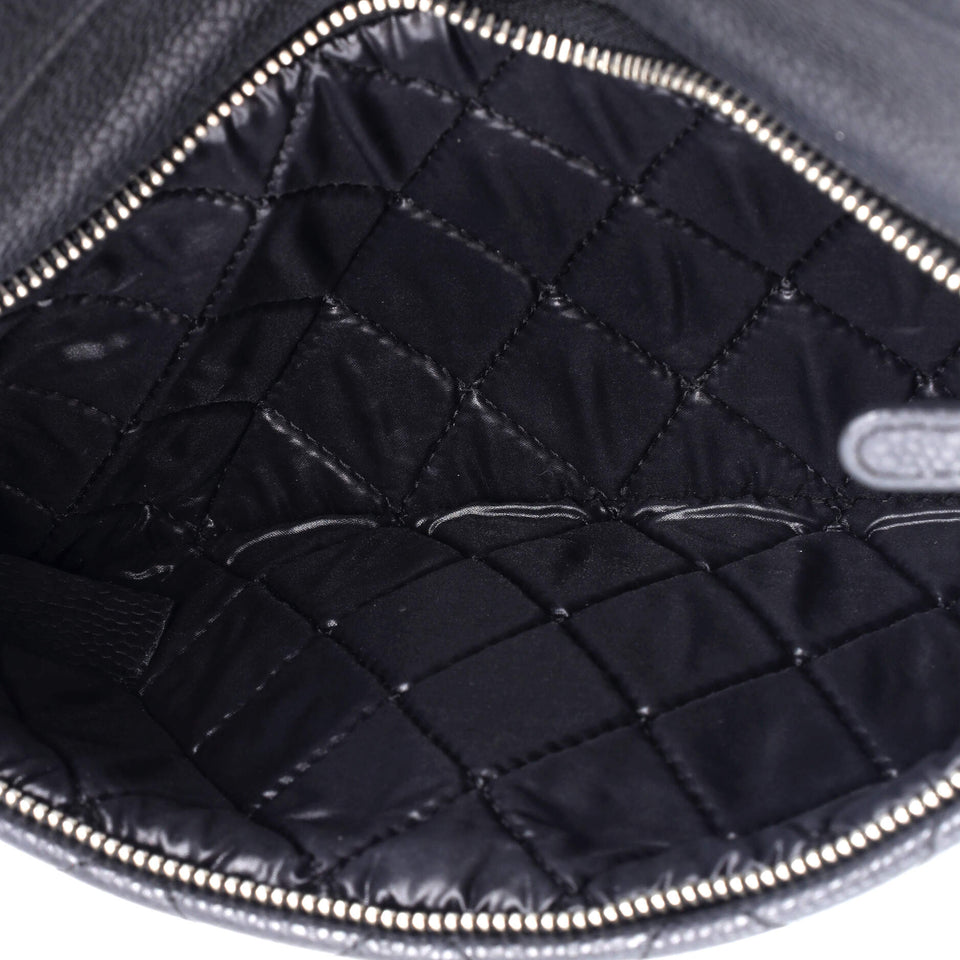 CC Foldover Clutch Quilted Caviar