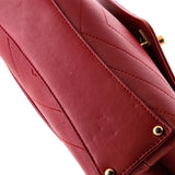 Coco Chevron Flap Bag Stitched Calfskin Small