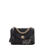 Coco Chevron Flap Bag Stitched Calfskin Small