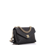 Coco Chevron Flap Bag Stitched Calfskin Small