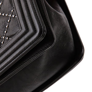 Boy Flap Bag Studded Quilted Distressed Calfskin New Medium