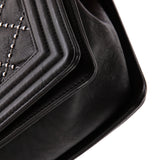 Boy Flap Bag Studded Quilted Distressed Calfskin New Medium