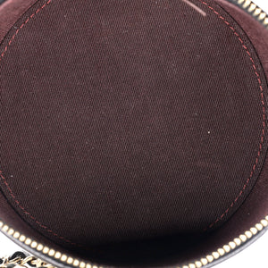 CC Round Vanity Case with Chain Quilted Lambskin Mini
