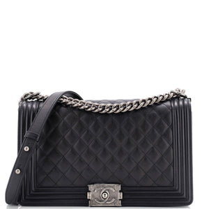 Boy Flap Bag Quilted Calfskin New Medium