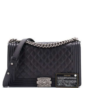 Boy Flap Bag Quilted Calfskin New Medium