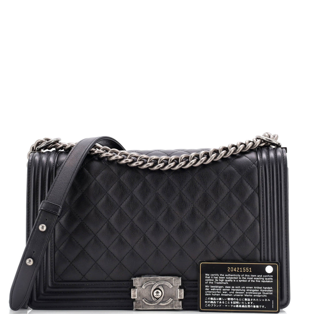 Boy Flap Bag Quilted Calfskin New Medium