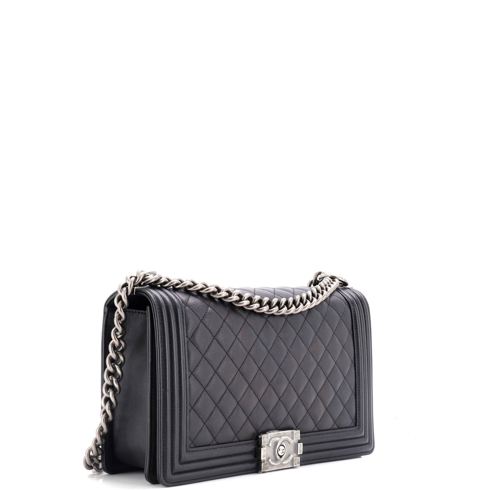 Boy Flap Bag Quilted Calfskin New Medium