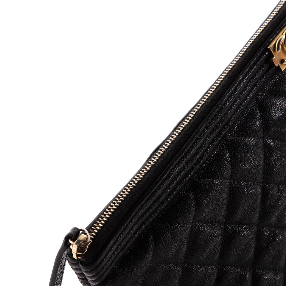 Boy O Case Clutch Quilted Caviar Medium