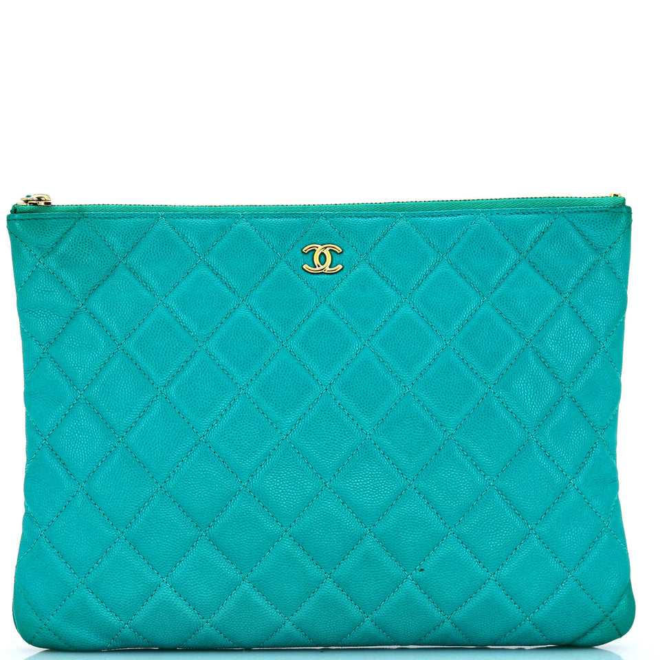 O Case Clutch Quilted Caviar Medium