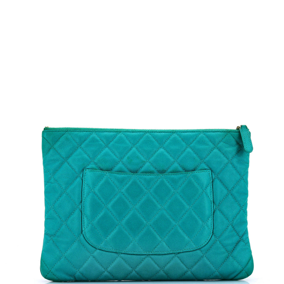 O Case Clutch Quilted Caviar Medium
