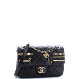 Coco Clips Flap Bag Embellished Quilted Lambskin Small