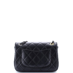 Coco Clips Flap Bag Embellished Quilted Lambskin Small