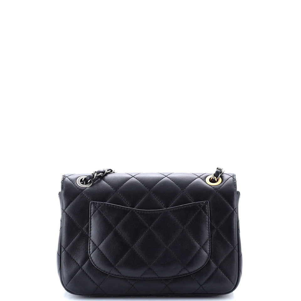 Coco Clips Flap Bag Embellished Quilted Lambskin Small
