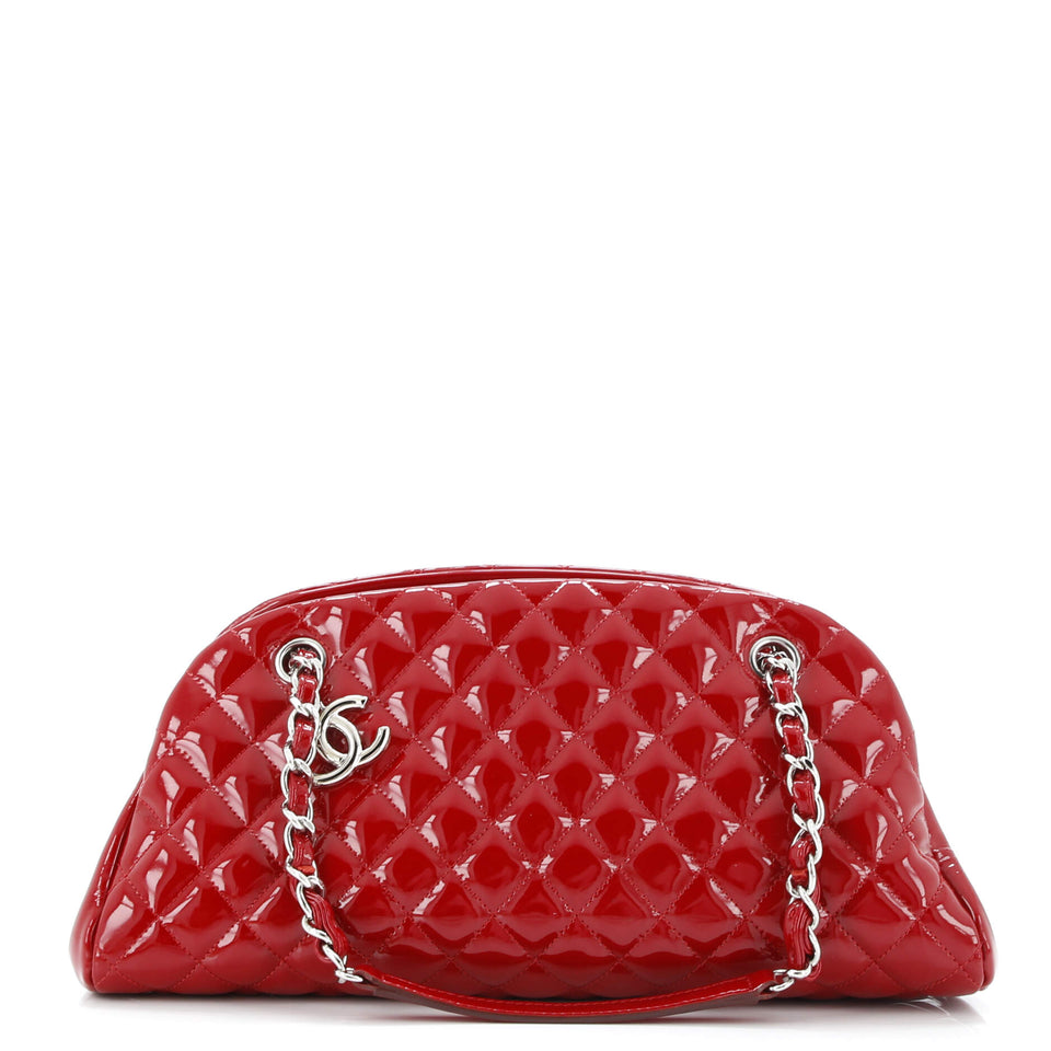 Just Mademoiselle Bag Quilted Patent Medium