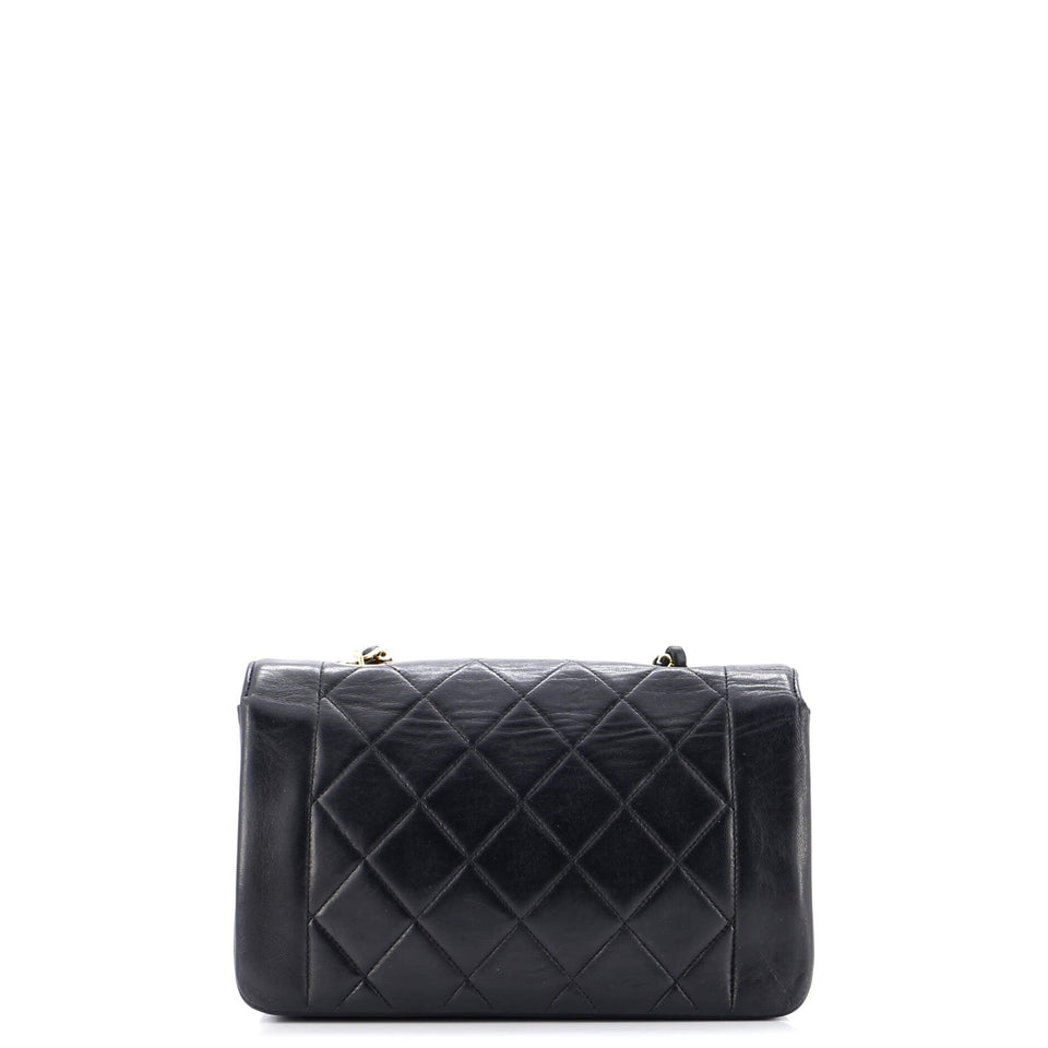 Vintage Diana Flap Bag Quilted Lambskin Small