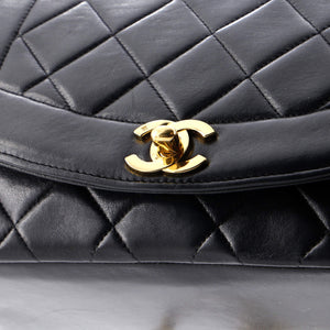 Vintage Diana Flap Bag Quilted Lambskin Small