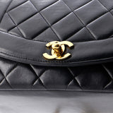 Vintage Diana Flap Bag Quilted Lambskin Small